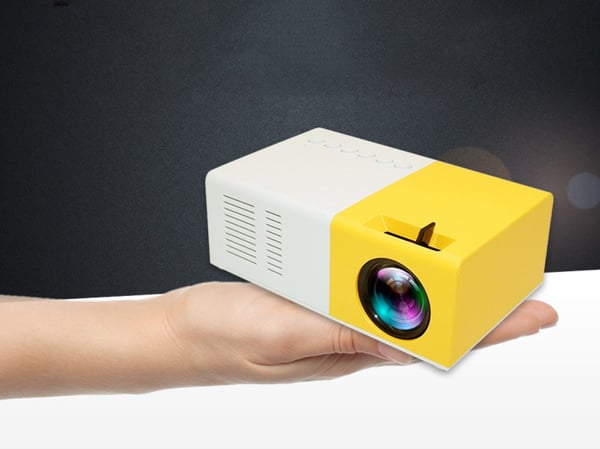 Bærbar projektor i lommeformat Hvid/Gul