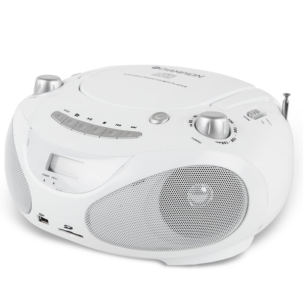 Boombox CD/Radio/MP3/USB Hvit