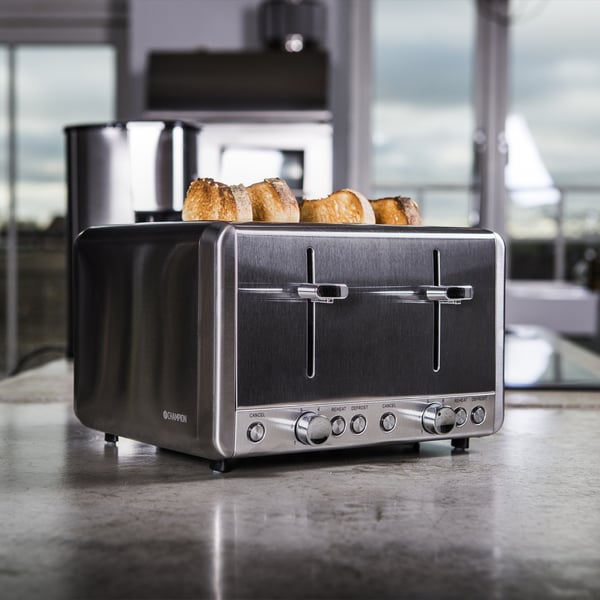 Brødrister 4 skiver 1850W BR420 Rustfritt stål