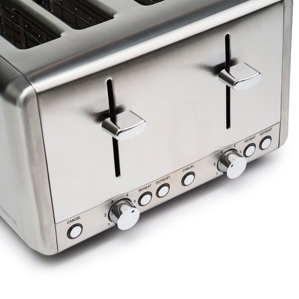 Brødrister 4 skiver 1850W BR420 Rustfritt stål