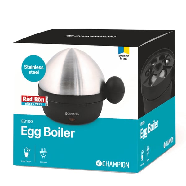 Eggkoker 7 egg EB100 rustfritt stål