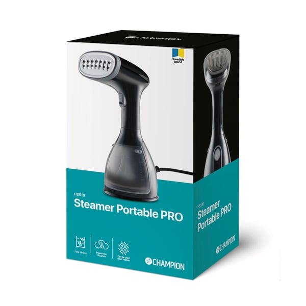 Steamer Portable Pro 1500W HS510 Musta
