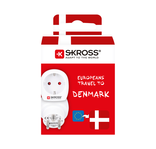 Reiseadapter Europa til Danmark Jordet
