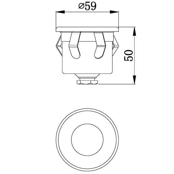 Terra innfelt armatur Aluminium