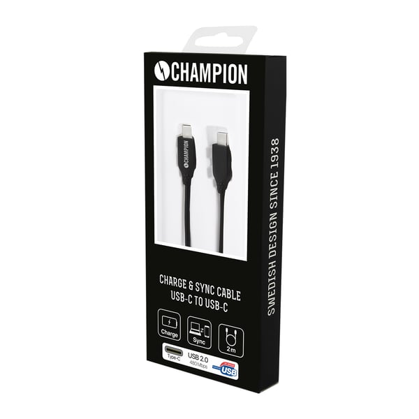 USB-C Kabel 60W 2m Svart