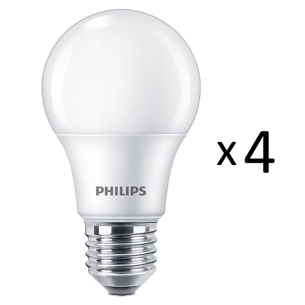 4 kpl LED E27 Normal Frost 60W 806lm