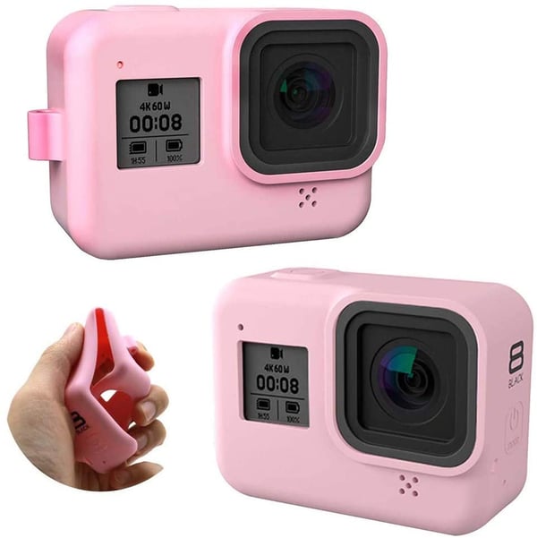 Silikonetui og tilbehør til GoPro Hero 8 Svart - rosa