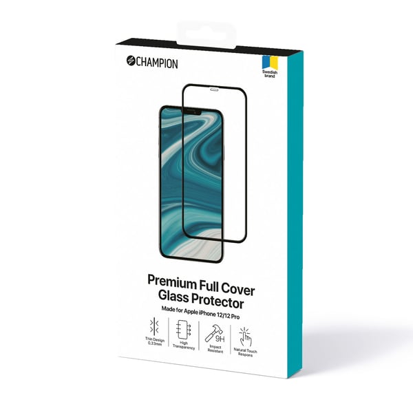 Skærmbeskytter iPhone 12/iPhone 12 Pro Sort
