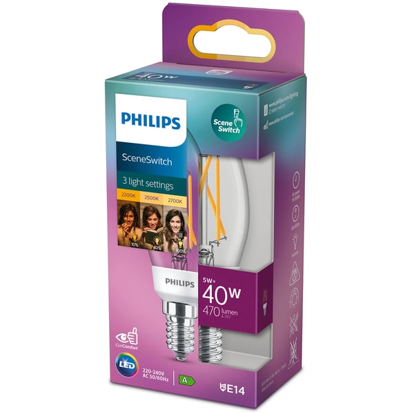 LED SceneSwitch E14 P45 Kron 40-18-9W Kirkas