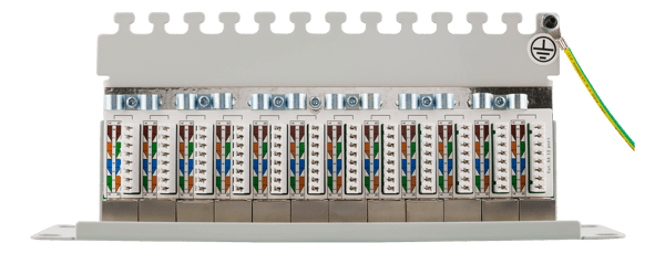 10" patch panel, 12xRJ45, Cat6a, STP, 10Gbps