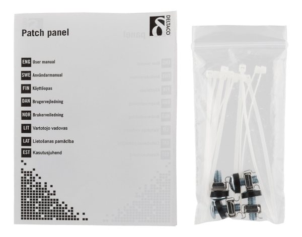 10" patch panel, 12xRJ45, Cat6, 1U, Krone LSA, unshielded