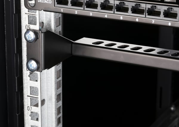 Cable support for 19" installation, 1U, black