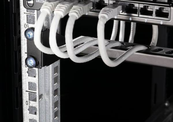 Cable support for 19" installation, 1U, black