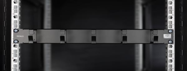19" cable management, metal, 5 loops, 1U, black