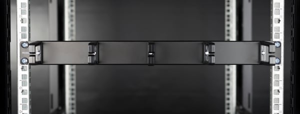 19" cable panel 1U, 5 brackets, black