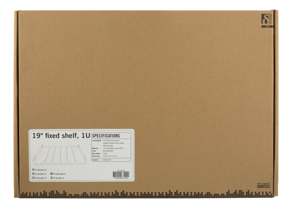 Fixed shelf, 350mm deep, for 600x600 cabinets w/ S-profiles