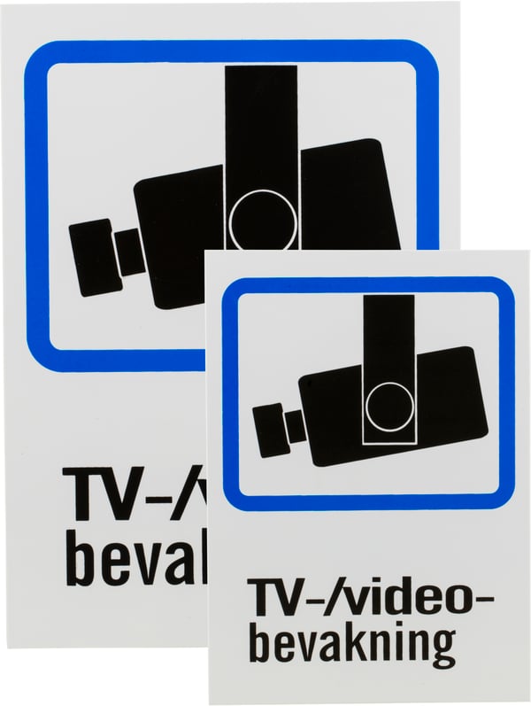 Plastic sign, TV / Video surveillance, A4 & A5 size Plastic sign, TV / Video surveillance, A4 & A5 size
