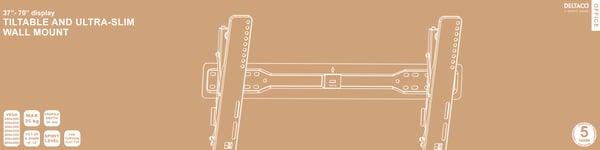 Office, tilt ultra-slim wall, 37"-70", 35kg