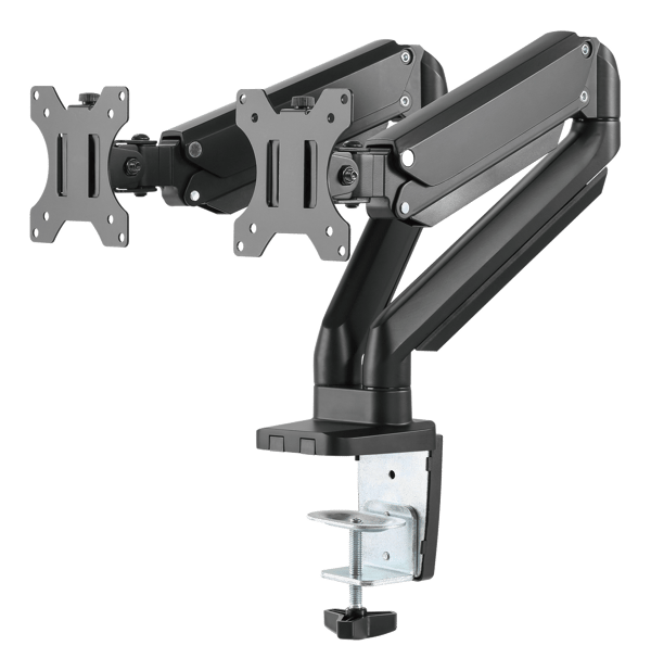OFFICE Dual Mount Gas Spring Monitor Arm tilt 17"-32"