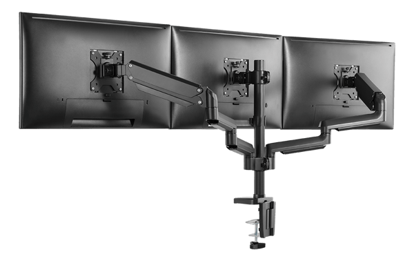 OFFICE Triple Mount Gas Spring Monitor Arm tilt 17"-27"