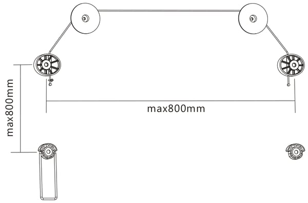 Ultra-slim picture wall, 37"-70", 50kg, 100x100-800x800