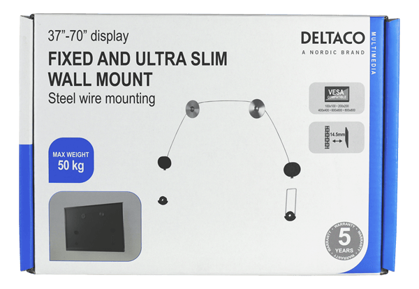 Ultra-slim picture wall, 37"-70", 50kg, 100x100-800x800