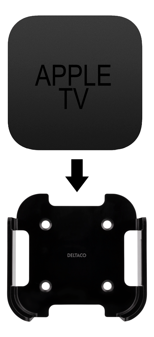 Wall mount for HD, 4K Gen 1 & Gen 2 Apple TV, black