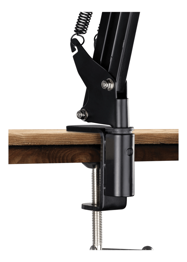 Stand for phones & tablets 4"-12.9", c-clamp, 360°, black