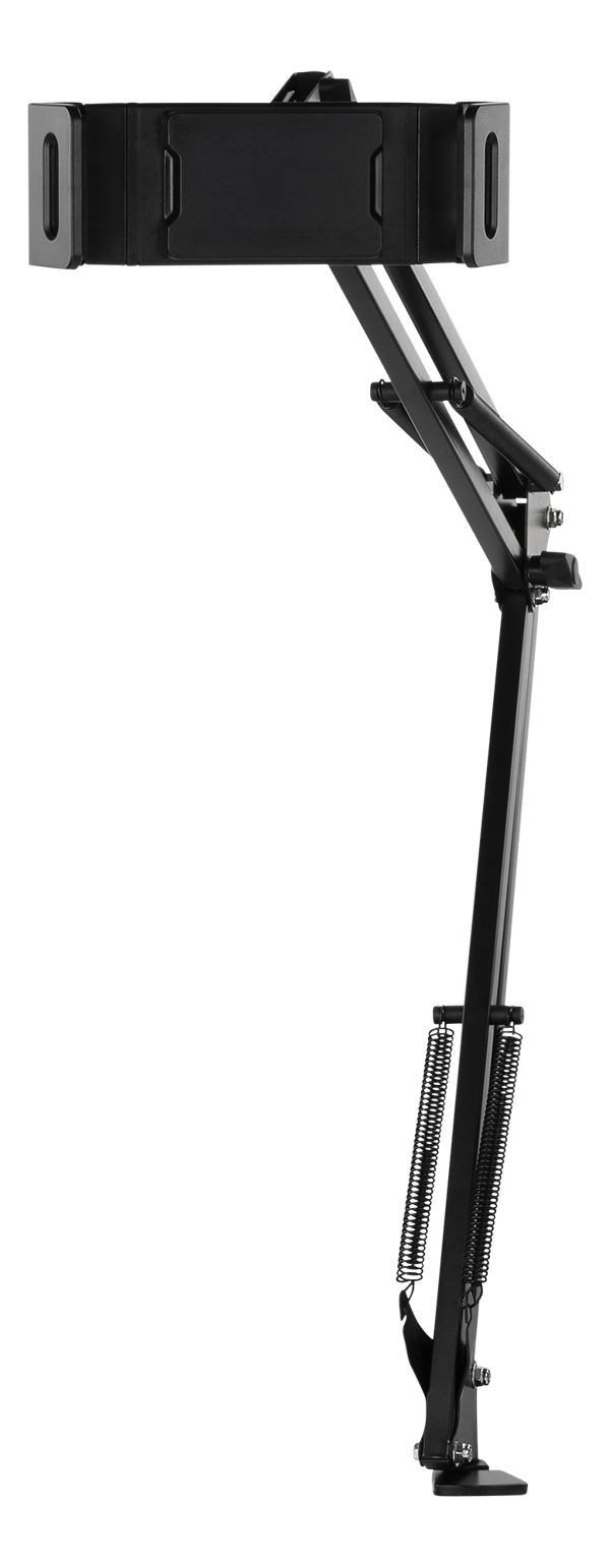 Stand for phones & tablets 4"-12.9", c-clamp, 360°, black