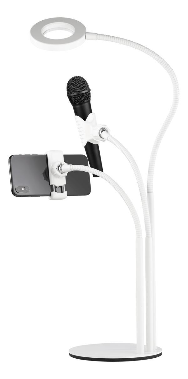 3-IN-1 Selfie Ring Lamp With Phone and Microphone holder
