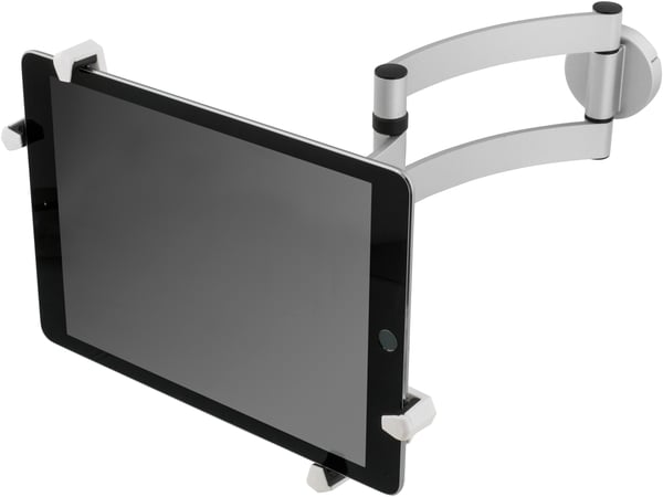 Wall bracket for tablet, rotatable 360, 3 joints, gray V2