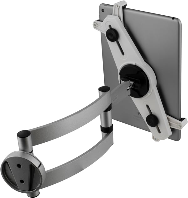 Wall bracket for tablet, rotatable 360, 3 joints, gray V2