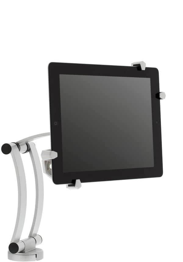 Wall bracket for tablet, rotatable 360, 3 joints, gray V2