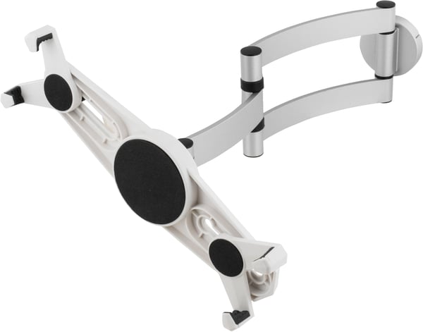 Wall bracket for tablet, rotatable 360, 3 joints, gray V2