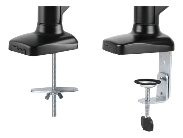 Monitor desk mount 13-27", gas operated, VESA, three axis