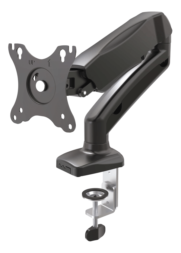 Monitor desk mount 13-27", gas operated, VESA, three axis