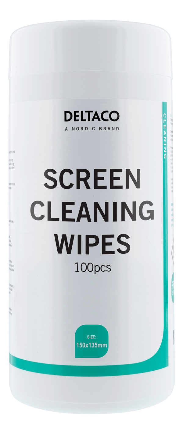 Wet wipes cleaning monitors 100 large nonalcoholic white