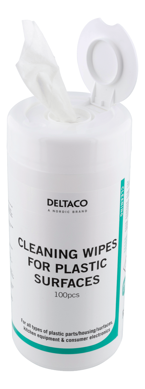 Wet Wipes for plastic surfaces, 100pcs, white