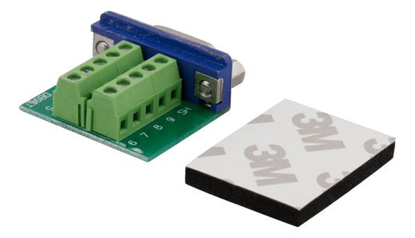 10-pin Terminal Block Adapter, DE-9 female, 10-Pin, green
