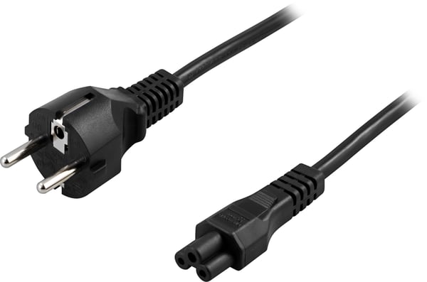 Device cable 3-pin for notebook straight CEE 7/7 & IEC C5 3m