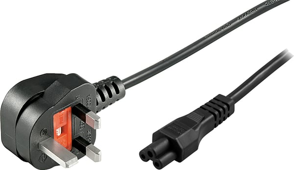 Earthed device cable BS 1363>IEC 60320 C5 max250 /2.5A 3m