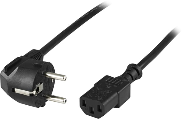Device cable PC wall angled CEE 7/7 & IEC C13 10m