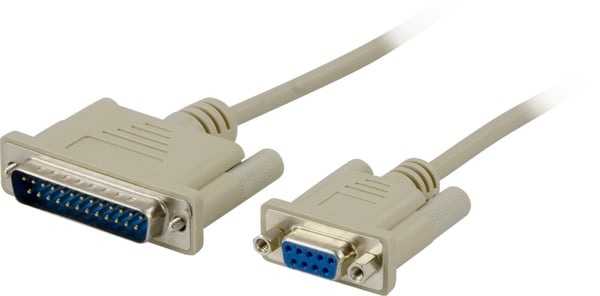 Modem cable DB9fe-DB25ma 3m