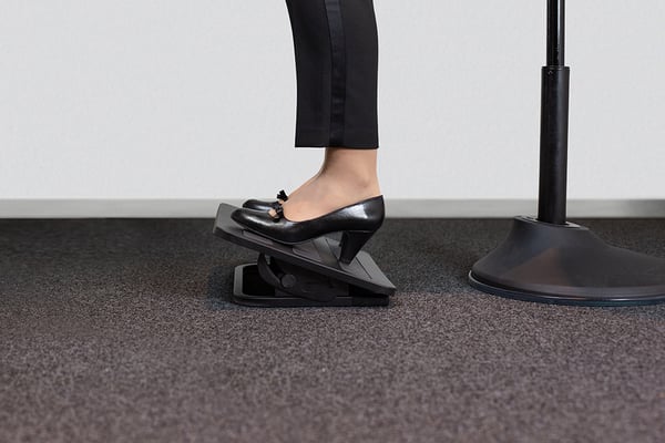 OFFICE Ergonomic steel foot rest, tilt +20°~-20°, black