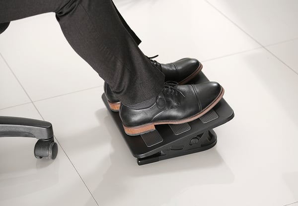 OFFICE Ergonomic steel foot rest, tilt +20°~-20°, black