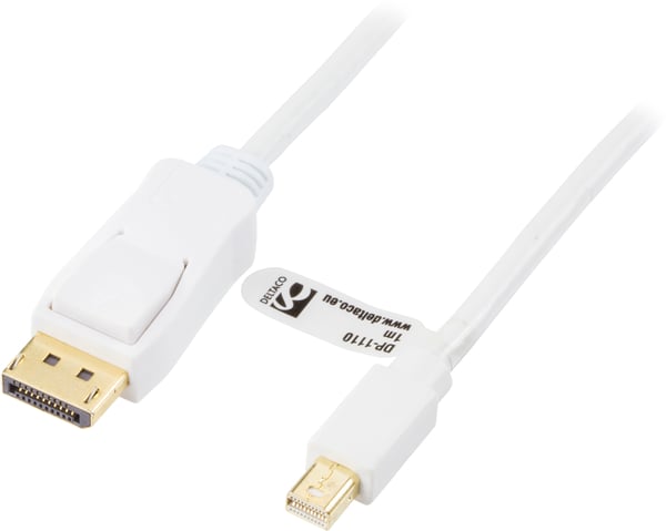 DisplayPort to Mini DisplayPort cable, 20-p ma-ma, 1m, white
