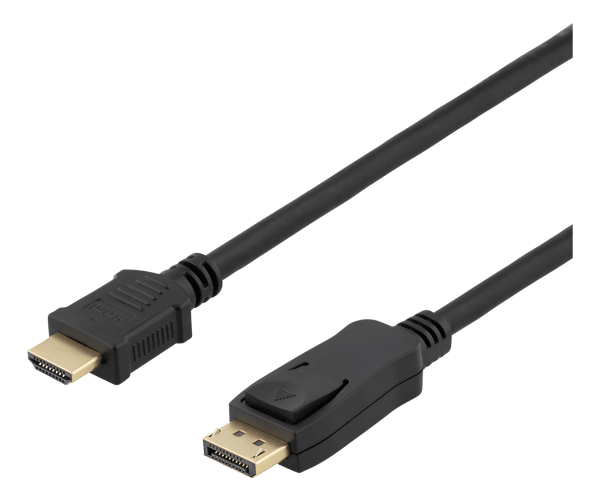 DP - HDMI cable, 10m, 3840x2160 at 30Hz, 10.8Gb/s, black