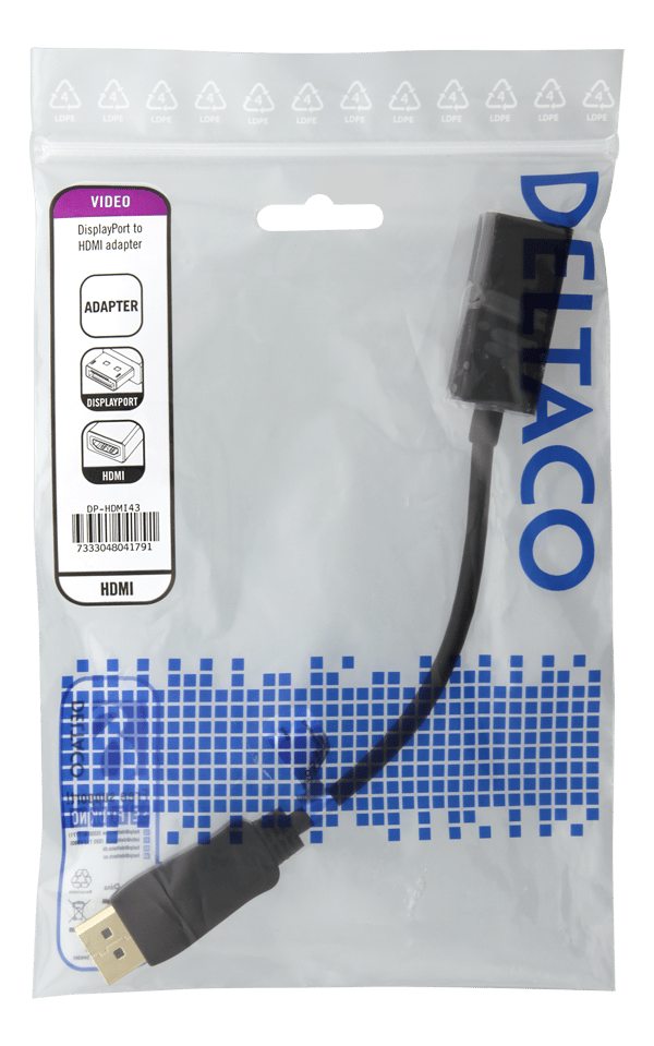 Displayport ma - HDMI fe adapter, DP++, 3840x2160 60Hz