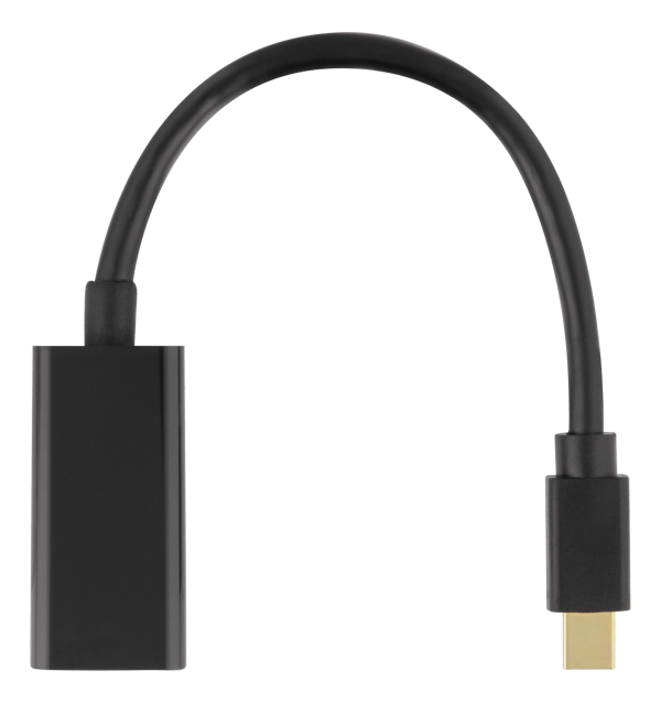 Mini DisplayPort to HDMI adapter, 4K 60Hz, 0.2m, black