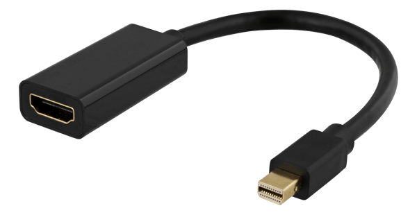 Mini DisplayPort to HDMI adapter, 4K 60Hz, 0.2m, black